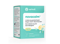 Produktbild: Packung Novacalm Linderung gasbedingter Magen-Darm-Beschwerden, Normalisierung der Darmtätigkeit, 30 Beutel Pulver zum Einnehmen ohne Wasser, Vanille.