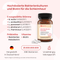 Infografik: Produkt Darmkulturen-Komplex von apriwell. Eine braune Flasche mit weißen Kapseln. Text: Hochdosierte Bakterienkulturen und Biotin für die Schleimhaut (Quelle siehe Anmerkung). 25 Milliarden Bakterien, 30 magensaftresistente Kapseln. Enthält 5 Stämme wie B. lactis, L. acidophilus, L. paracasei, L. plantarum, L. rhamnosus, Präbiotika, resistentes Maisdextrin, Vitamine und Biotin. Hergestellt in Deutschland, unabhängig laborgeprüft. Anmerkung: Biotin trägt zur Erhaltung normaler Sch...
