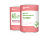 Produktbild
Zwei Dosen "Multi-Ballaststoff-Komplex" von apriwell, jeweils 420g, hergestellt in Deutschland. Der Text auf den Dosen nennt "Nahrungsergänzungsmittel Aus 10 Ballaststoff-Quellen und mit Calcium für eine gesunde Verdauung". Daneben ist eine stilisierte Zeichnung von Äpfeln und Hafer zu sehen.
